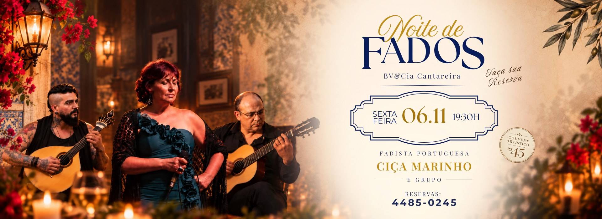 Banner Noite de Fados Cica Marinho 06 11 2026 Desktop